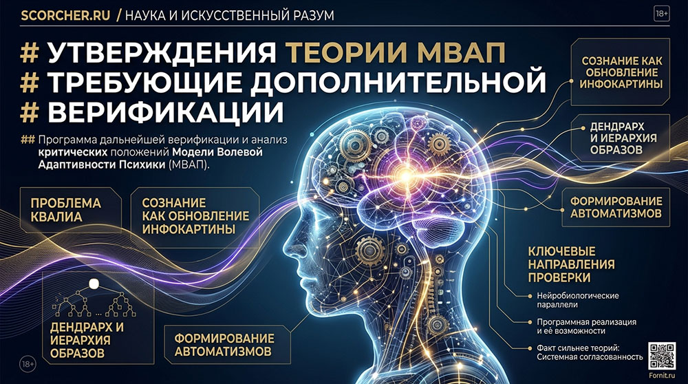 Утверждения теории МВАП, требующие дополнительной верификации