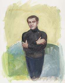 Один из первых рисунков Юрия Гавриловича Горного - автопортрет.