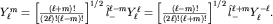 $Y^m_ell=left[frac{(ell+m)!}{(2ell)!(ell-m)!}right]^{1/2} hat l^{ell-m}_-Y^ell_ell=left[frac{(ell-m)!} {(2ell)!(ell+m)!} right]^{1/2}hat l^{ell+m}_-Y^{-ell}_ell.$