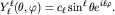 $Y^ell_ell(theta,varphi)=c_ellsin^elltheta e^{iellvarphi}.$