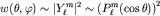 $w(theta,varphi)sim |Y_ell^m|^2simleft(P_ell^m(costheta)right)^2$