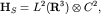 ${bf H}_S=L^2({bf R}^3)otimes C^2,$
