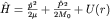 $hat H=frac{hat p^2}{2mu}+frac{hat P^2}{2M_0}+U(r)$