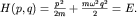 $H(p,q)=frac{p^2}{2m}+frac{momega^2 q^2}{2}=E.$