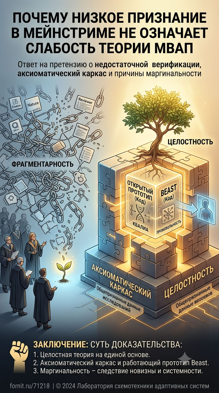 Почему низкое признание в мейнстриме не означает слабость теории МВАП