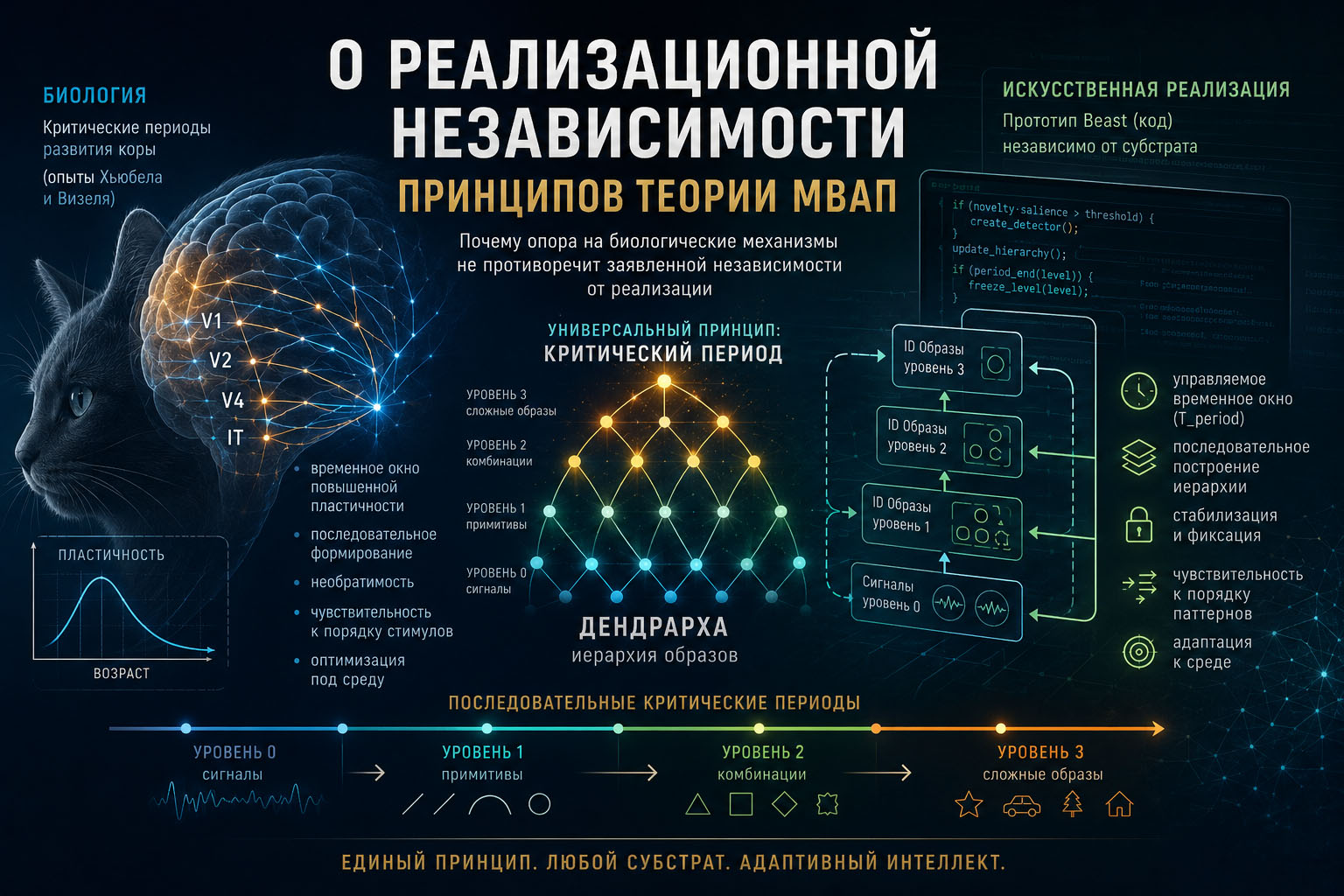 О реализационной независимости принципов теории МВАП