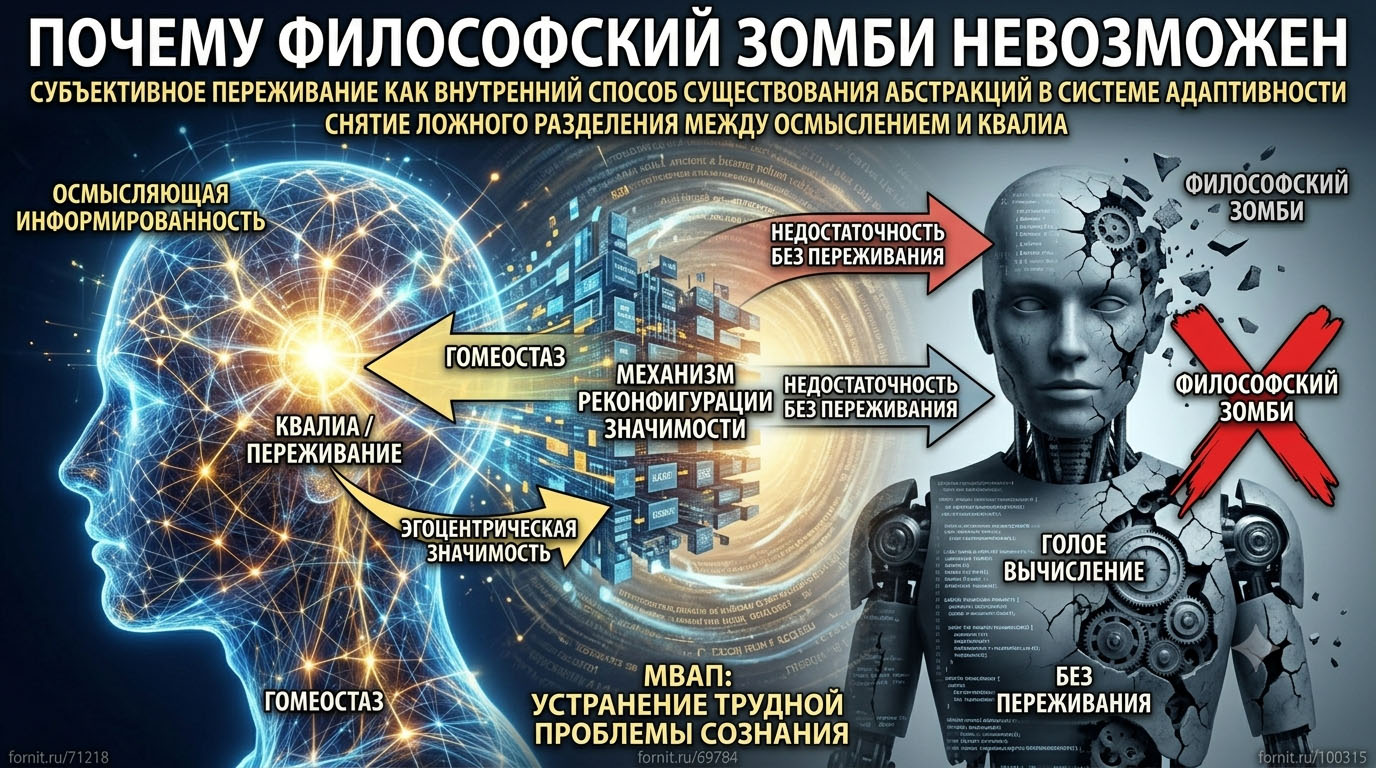 Почему философский зомби невозможен