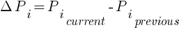 Delta P_i = P_i_current - P_i_previous