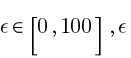 epsilon in [0,100], epsilon