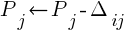 P_j left P_j-Delta_ij