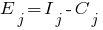 E_j = I_j - C_j