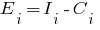 E_i = I_i-C_i