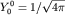 $Y_0^0 =1/sqrt{4pi}$